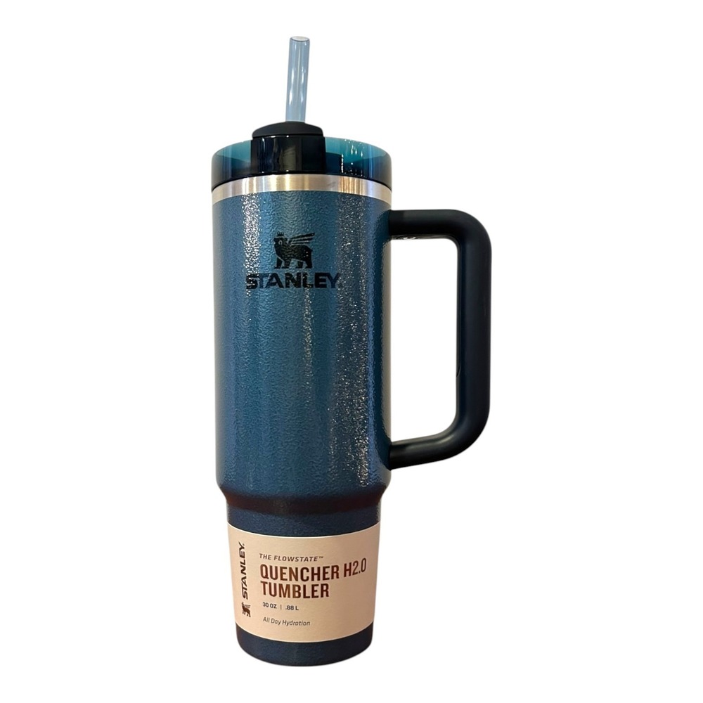 Stanley‎ Quencher H2.0 30oz Tumbler Hammertone Lake Blue NWT